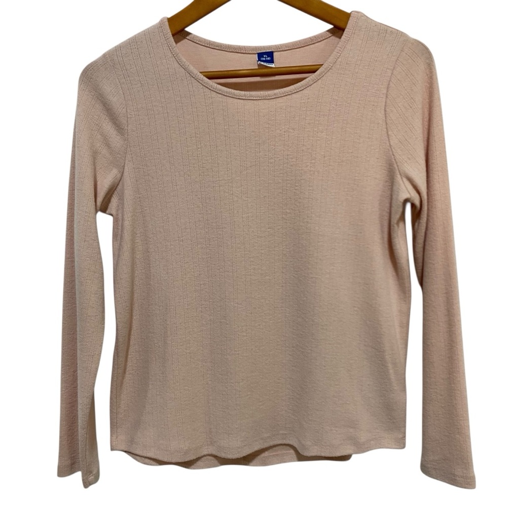 Old Navy Sweater Knit Soft Peach Color Long Sleeve Tee